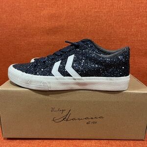 Vintage Havana Glitter Sneakers - Navy and White